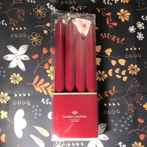 Vintage 10 Inch Formal Classic Burgundy Candles